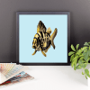 Deyana Deco - YELLOW FISH Framed Poster 12x12
