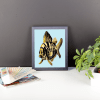 Deyana Deco - YELLOW FISH Framed Poster 8x10